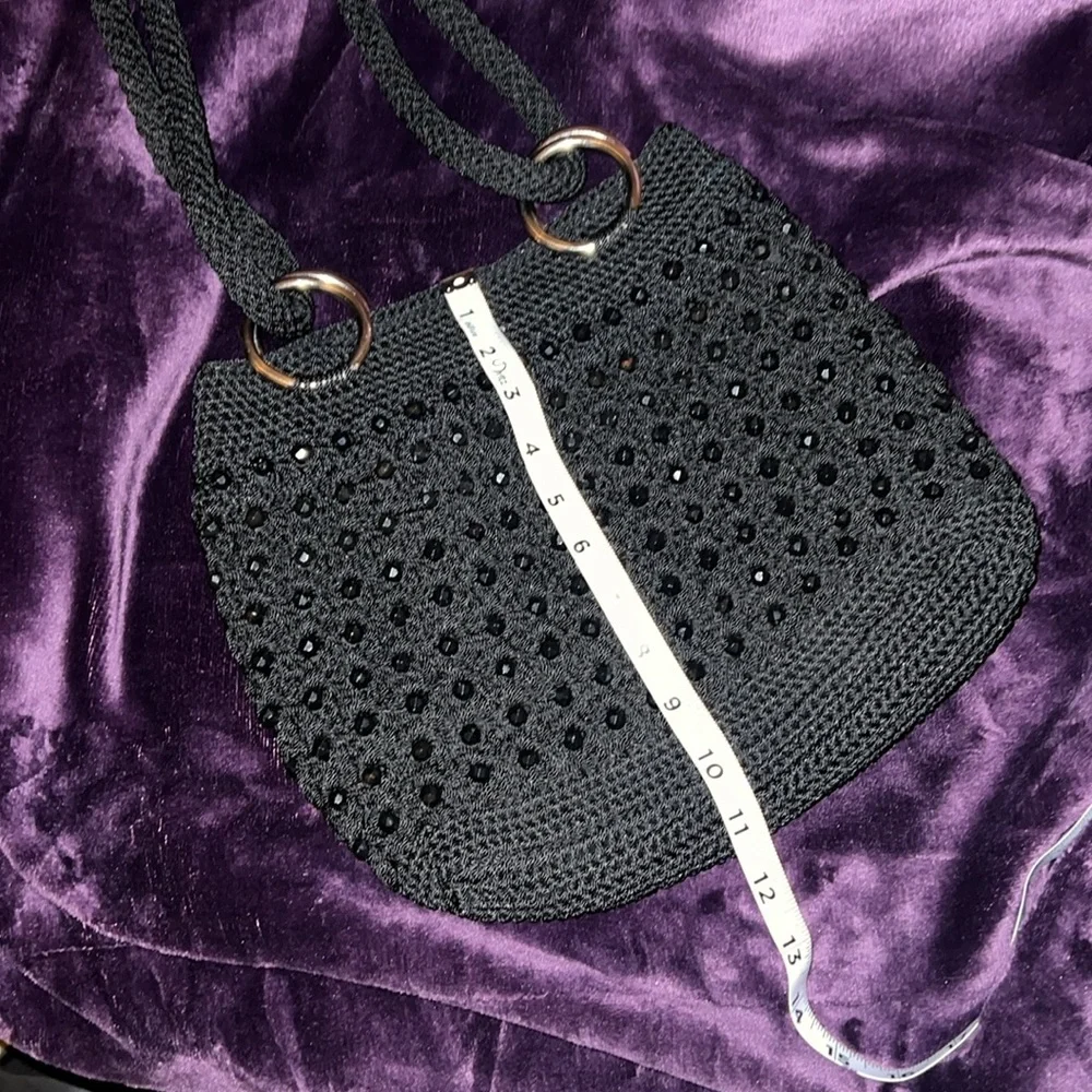 BEADED CROCHET VINTAGE BAG - Picture 7 of 11